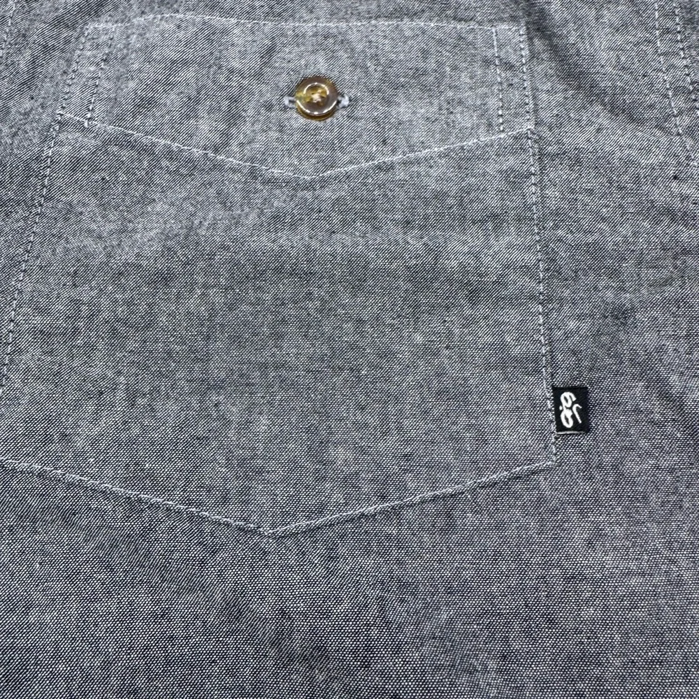 Nike 6.0 Heather Gray Button Down Kids Skater Hooded Shirt, Size‎ L